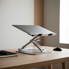 Modern design shape Laptop Stand, full steel made, high durability, easy to carry.