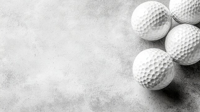 Elegant golf club and ball on a pristine white surface, showcasing precision and style