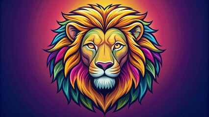 Obraz premium Professional Smiling Lion Head Logo Design for Branding and Marketing Use in Business, Advertising, and Creative Projects with a Bold and Captivating Appearance