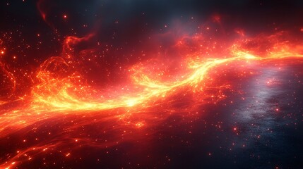 Fototapeta premium red fast light lines, black background, epic light,