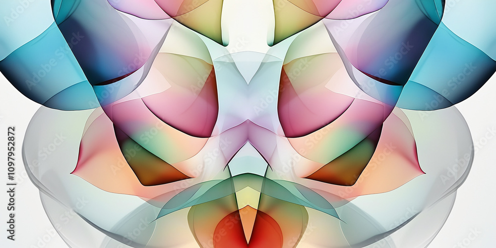 Poster colorful geometric patterns flowing seamlessly in an abstract design