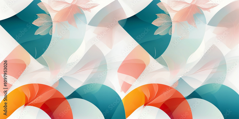 Poster colorful abstract patterns blend seamlessly to create a vibrant artistic canvas