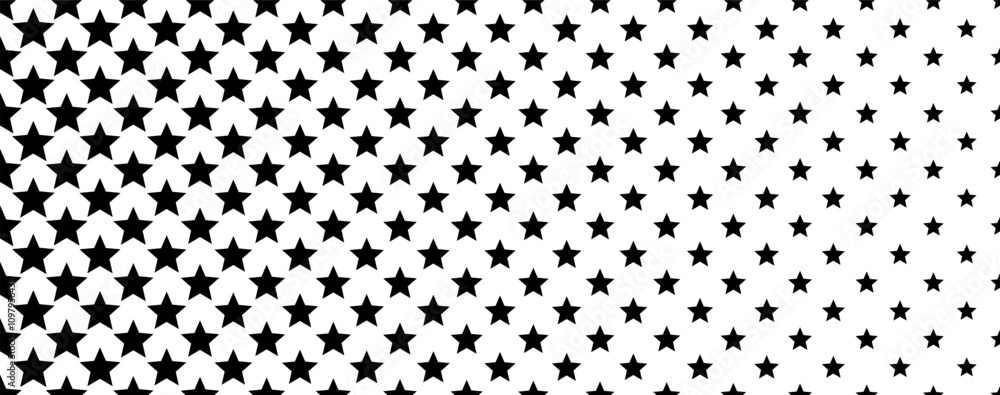 Canvas Prints halftone star shape banner background design vector.