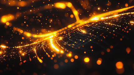 Obraz premium Abstract business connection of lines from nodes It is connected to endless nodes and represents the innovation of communication in the network.