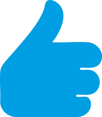 Blue Thumbs Up Icon Graphic