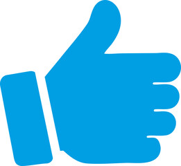 Obraz premium Blue Thumbs Up Icon Graphic