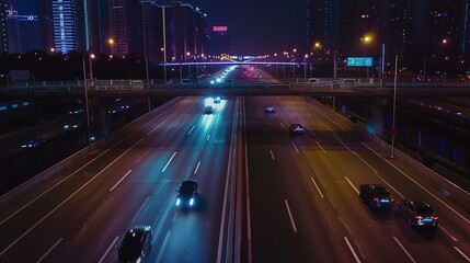 Obraz premium Wuhan_City_Expressway_Night_Scene_Yangtze_River_Brid