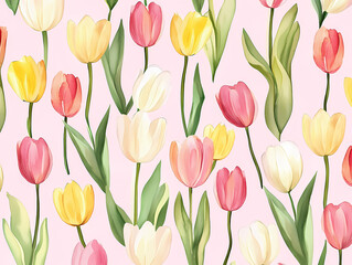 Obraz premium pattern with tulips
