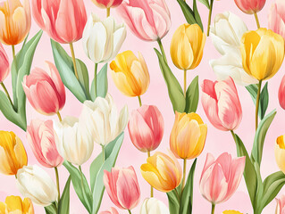 Obraz premium pattern with tulips