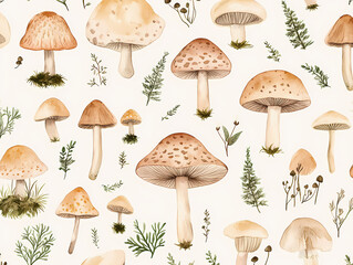 mushroom pattern background