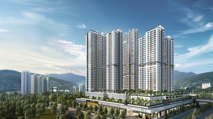 Obraz premium High_rise_buildings_and_towering_skyscrape