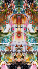 Fototapeta premium Abstract art background . Hand painting artwork on canvas . Color idea for fabric , wall decor