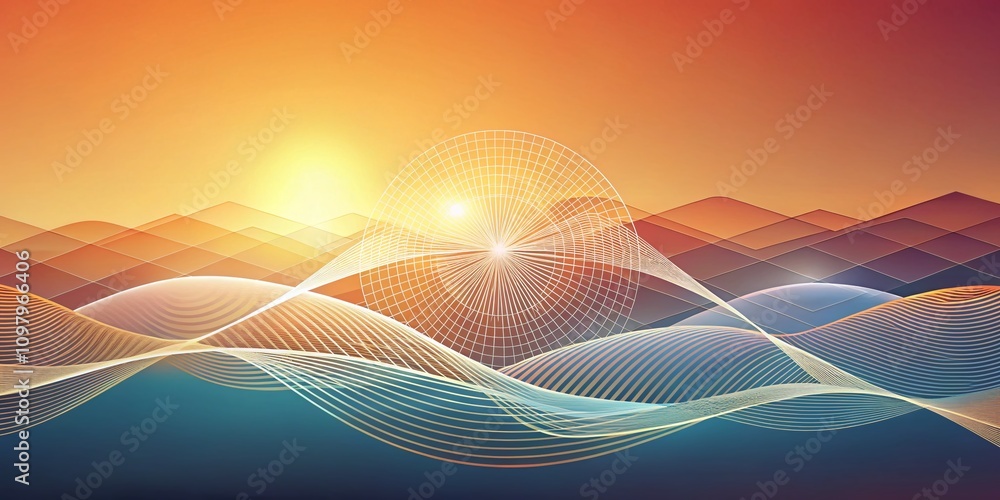 Poster simple flat vector abstraction with lines creating a modern background perfect for digital design an