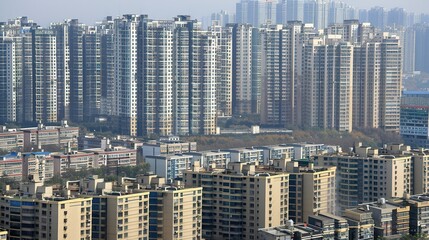 Obraz premium High_rise_buildings_and_towering_skyscrape