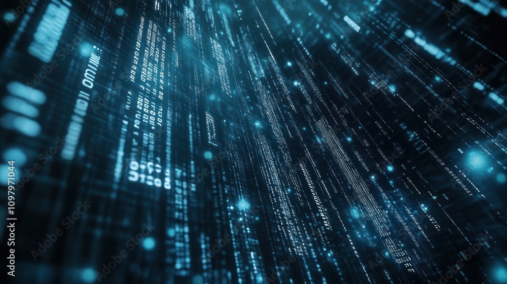 Poster digital matrix abstract background