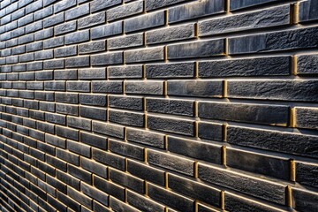Stunning Architectural Photography of a Seamless Black Brick Stone Wall Texture Ideal for Backgrounds, Design Projects, and Visual Presentations in Modern Spaces