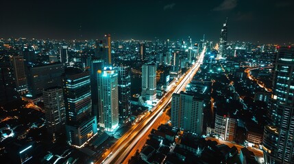 Fototapeta premium Background_Architecture_City_Night_Scene