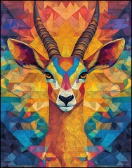 Geometric Gazelle Print