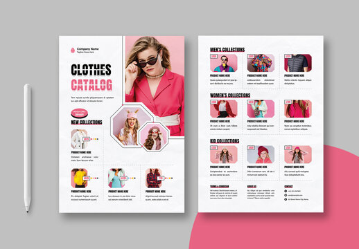 Winter Clothes Catalog Layout