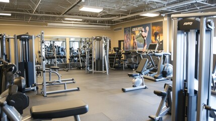 Fototapeta premium Modern Well-Equipped Fitness Center