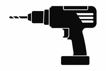 drill  silhouette vector illustration