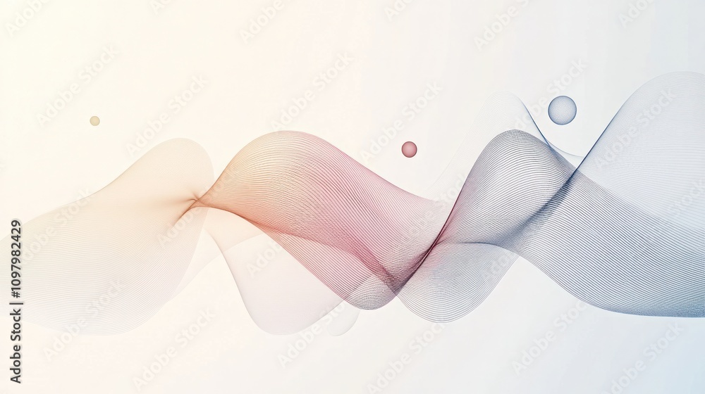 Poster featuring geometric shapes and subtle gradients to represent wave-particle duality.
