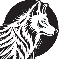 Obraz premium Wolf vector art illustration