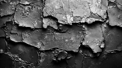 Obraz premium Dark gray grunge texture on black background macro shot