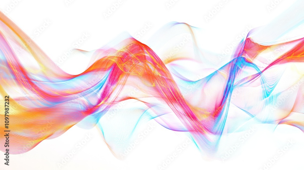 Poster featuring dynamic lines and radiant bursts of light that convey movement and vibrancy.