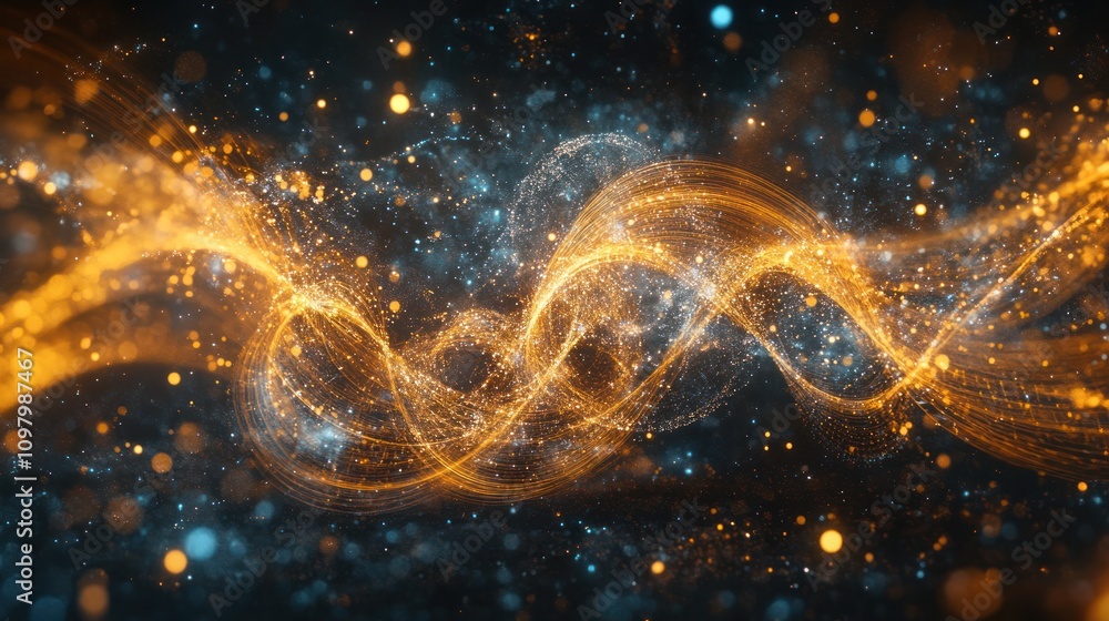 Poster mathematics, showcasing a 3d rendering of intertwined mathematical symbols and equations,
