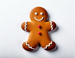 Gingerbread man on a white background