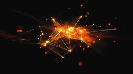 Obraz premium Smart digital Innovation city with connection network reciprocity over the sunset cityscape. of future wireless digital city and social media networking systems that connects people with in city
