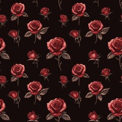 Naklejka premium rose flower pattern