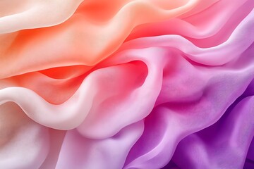 Obraz premium A vibrant abstract fabric texture with flowing waves in soft colors.