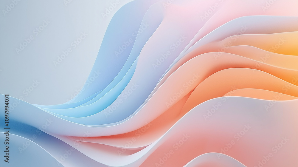 Poster abstract flow: an ethereal and vibrant abstract background with a dreamy, flowing design in soft pas