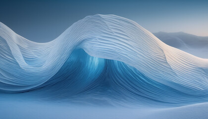 Frosted Winter Wave Textures in Cool Blues