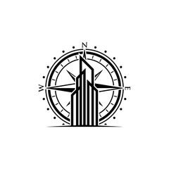 compas and building logo © MVector