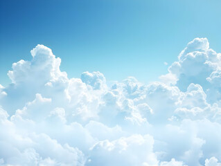 Clear sky background, cloudy light blue sky texture. Background for banner, backdrop or texture for 3D mapping, Sky blue background