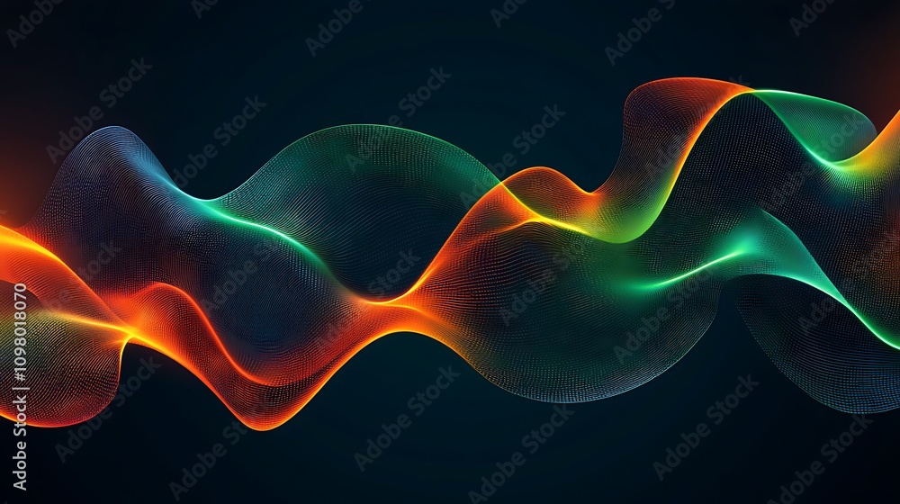 Aufkleber abstract colorful wave design with smooth gradients and flowing shapes.