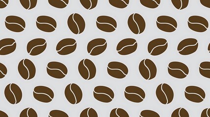 Fototapeta premium Coffee beans pattern, minimalist coffee been seamless pattern background for your FnB business