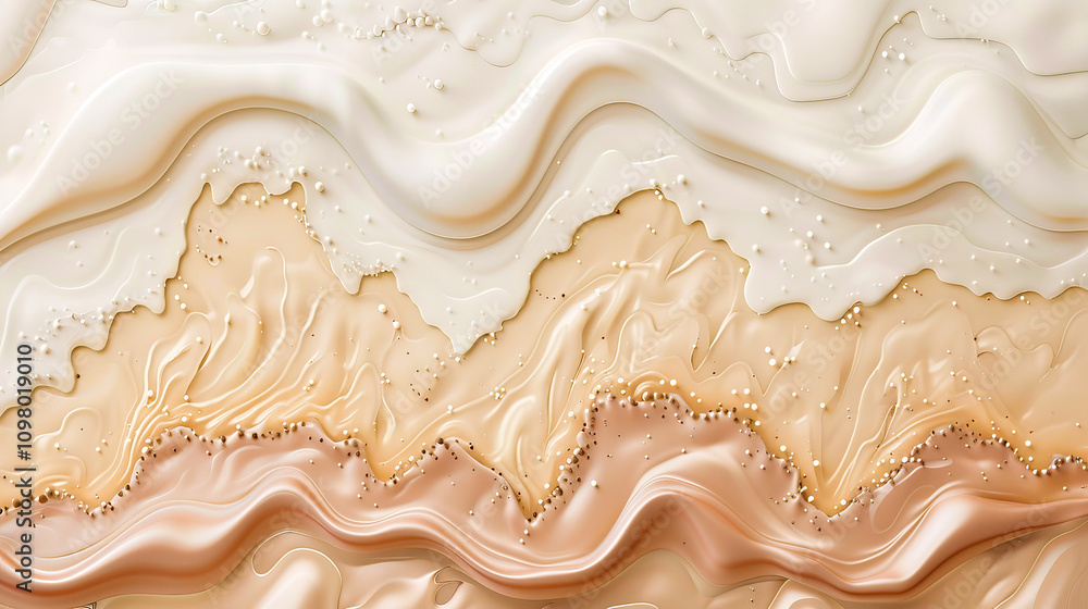 Aufkleber an abstract background with taupe tones accented by flowing brown and cream highlights, creating a s
