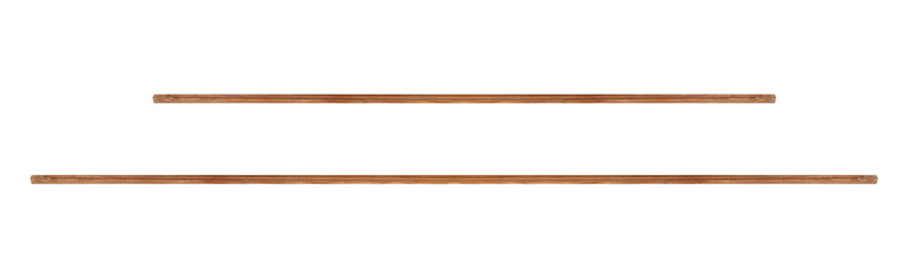 Long wooden slats. On isolated transparent background.