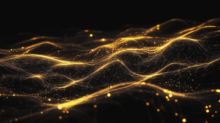 Abstract digital background electromagnetic wave background Innovation digital wave background information technology background The background is the background. gradient wave digital wave banner