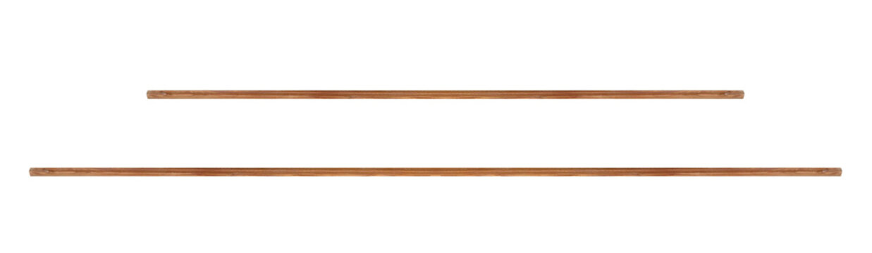 Long wooden slats. On isolated transparent background.