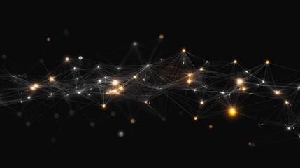 Fototapeta premium Abstract business connection of lines from nodes It is connected to endless nodes and represents the innovation of communication in the network.