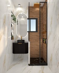 Bathroom Interior Design with Realistic Reander
