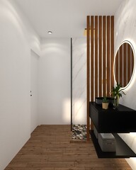 Bathroom Interior Design with Realistic Reander
