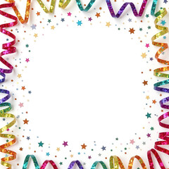 Obraz premium Happy party glitter frame with copy space