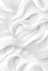 Obraz premium Abstract background image of white wavy lines, creating a soft and flowing texture Smooth wavy lines forming a continuous abstract geometric pattern 