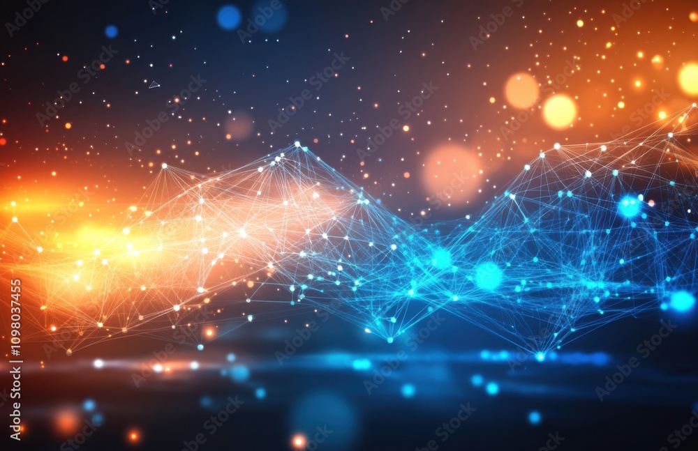 Poster abstract plexus technology futuristic network background. modern design.